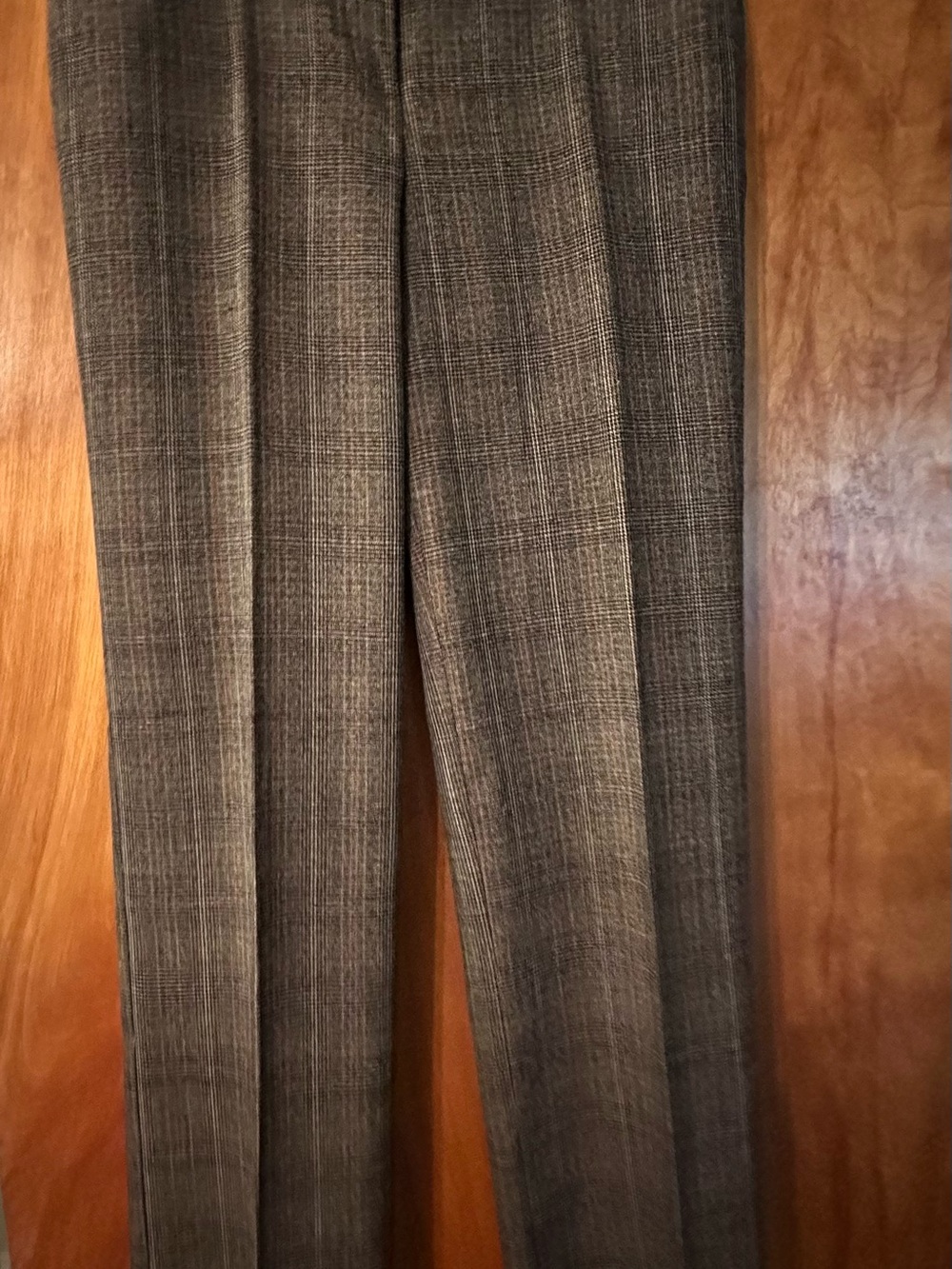 Zac & Rachel Brown Plaid Dress Pants